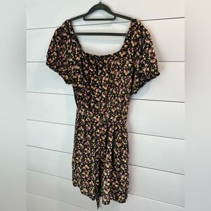 Black Tape Multicolor Floral Romper Size XL